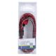 Cable USB A / Conector micro USB 1m rojo