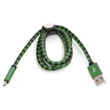 Cable USB A / Conector micro USB 1m verde