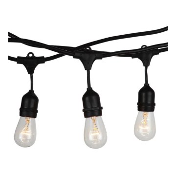Cadena de exterior STRING 15m 15xE27/25W/230V IP54