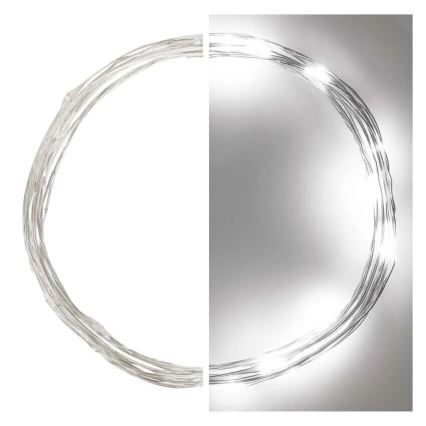Cadena de luces de Navidad LED 20xLED/2xAA 2,4m blanco frío