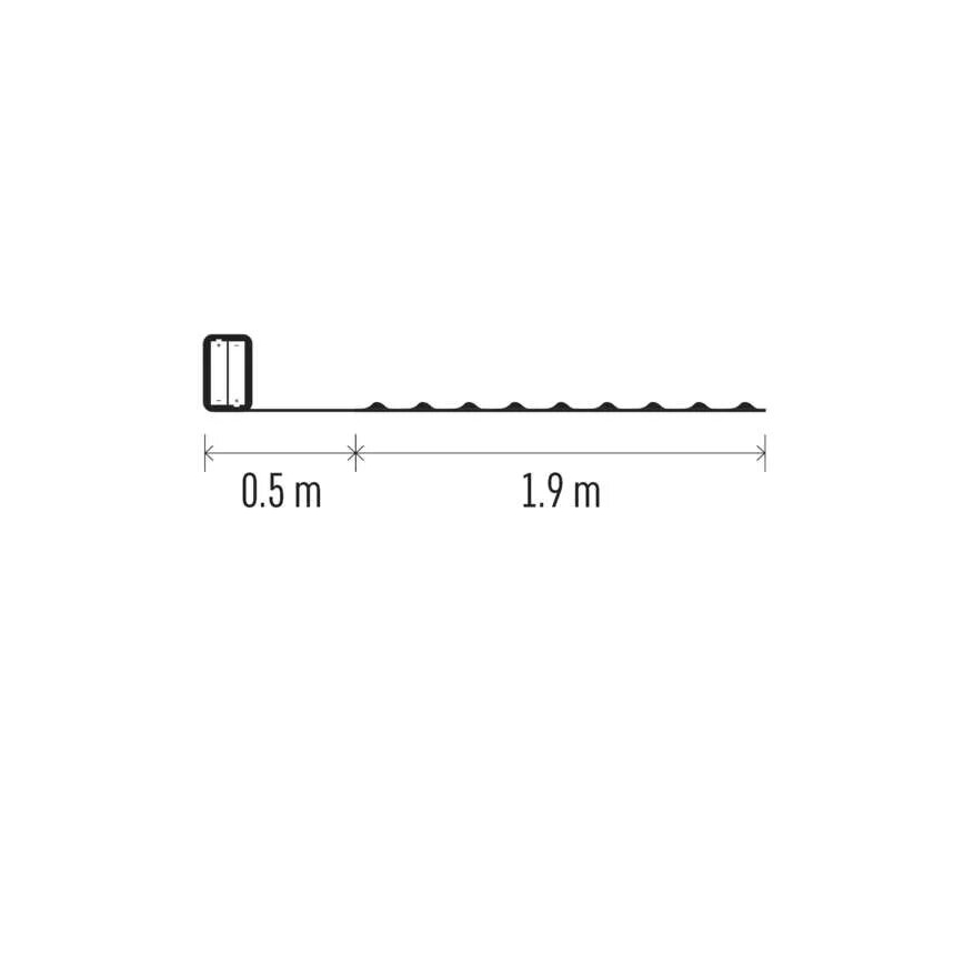 Cadena de luces de Navidad LED 20xLED/2xAA 2,4m blanco frío