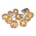 Cadena de luces LED decorativa AHNE 10xLED/2xAA 2,1 m blanco cálido