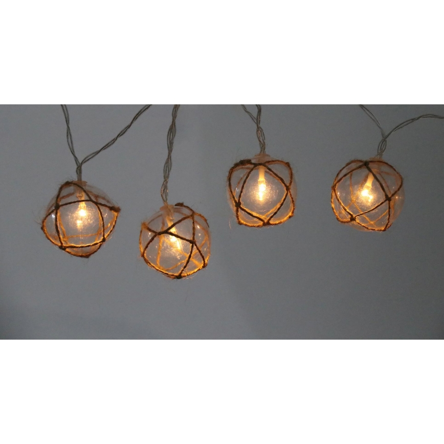 Cadena de luces LED decorativa AHNE 10xLED/2xAA 2,1 m blanco cálido