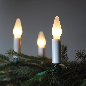 Cadena de Navidad FELICIA 16xE10 13,5m blanco cálido, fabricado en la UE