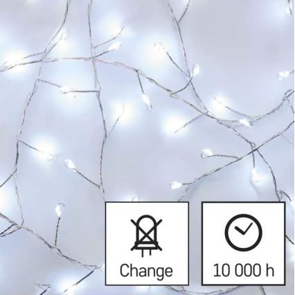 Cadena de Navidad LED 100xLED/3xAA 2,7 m blanco frío
