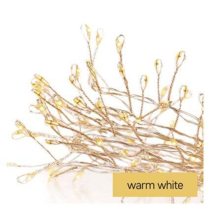 Cadena de Navidad LED 100xLED/3xAA 2,7m blanco cálido