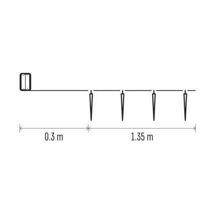 Cadena de Navidad LED 10xLED/1,65m