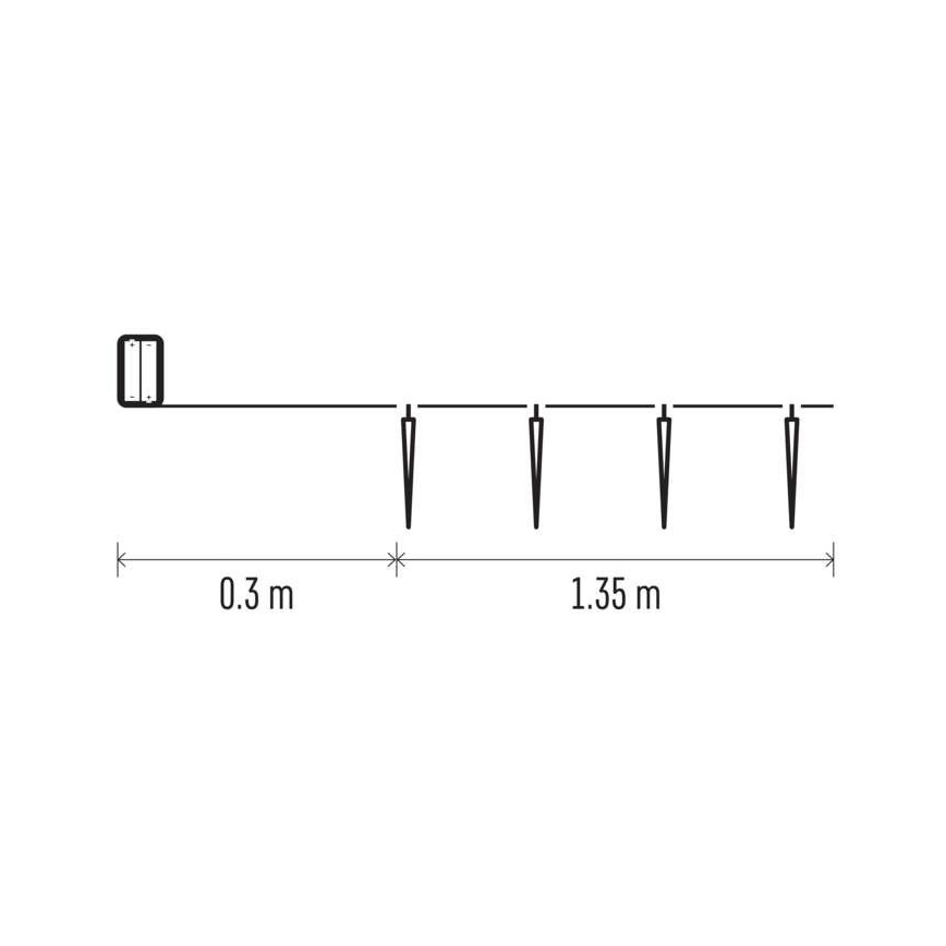 Cadena de Navidad LED 10xLED/1,65m