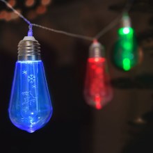 Cadena de Navidad LED 10xLED/2xAA 2,2m multicolor