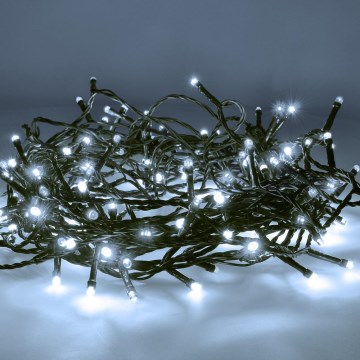 Cadena de Navidad LED 200xLED/8 funciones 15m IP44 blanco frío