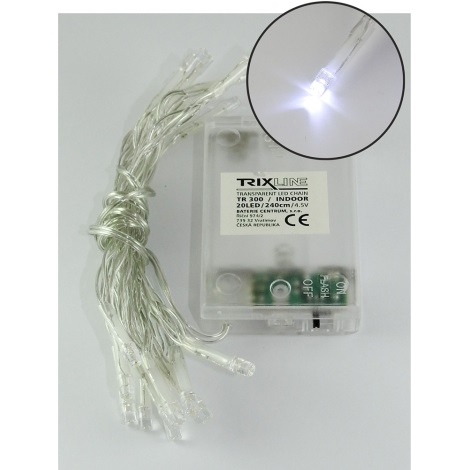 Cadena de Navidad LED 20xLED/2 funciones 2,4m blanco frío