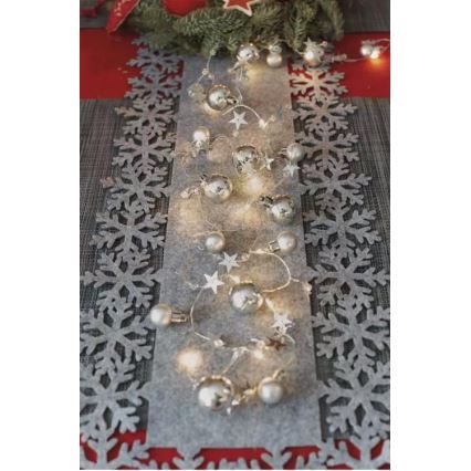 Cadena de Navidad LED 20xLED/2xAA 2,2 m blanco cálido