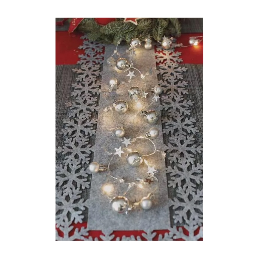 Cadena de Navidad LED 20xLED/2xAA 2,2 m blanco cálido