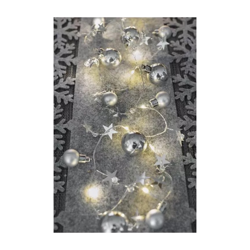 Cadena de Navidad LED 20xLED/2xAA 2,2 m blanco cálido