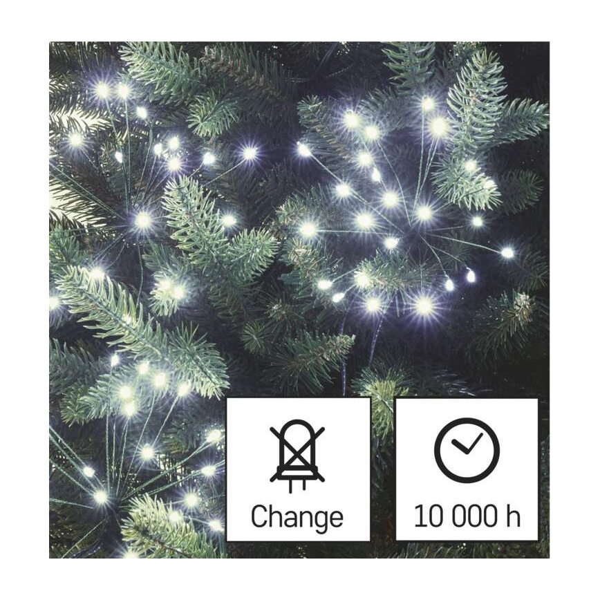 Cadena de Navidad LED 300xLED/8,2m blanco frío