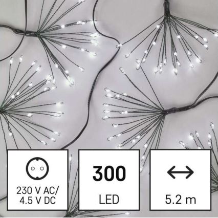 Cadena de Navidad LED 300xLED/8,2m blanco frío