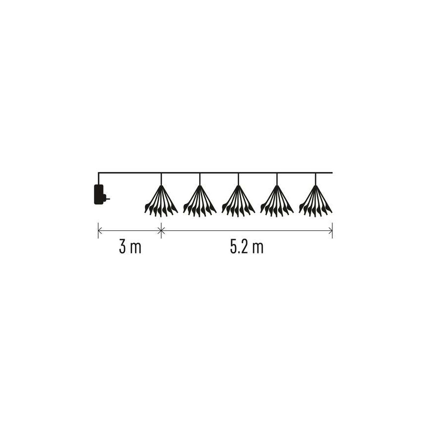 Cadena de Navidad LED 300xLED/8,2m blanco frío