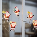Cadena de Navidad LED con ventosas 6xLED/2xAA 1,2m blanco cálido santa