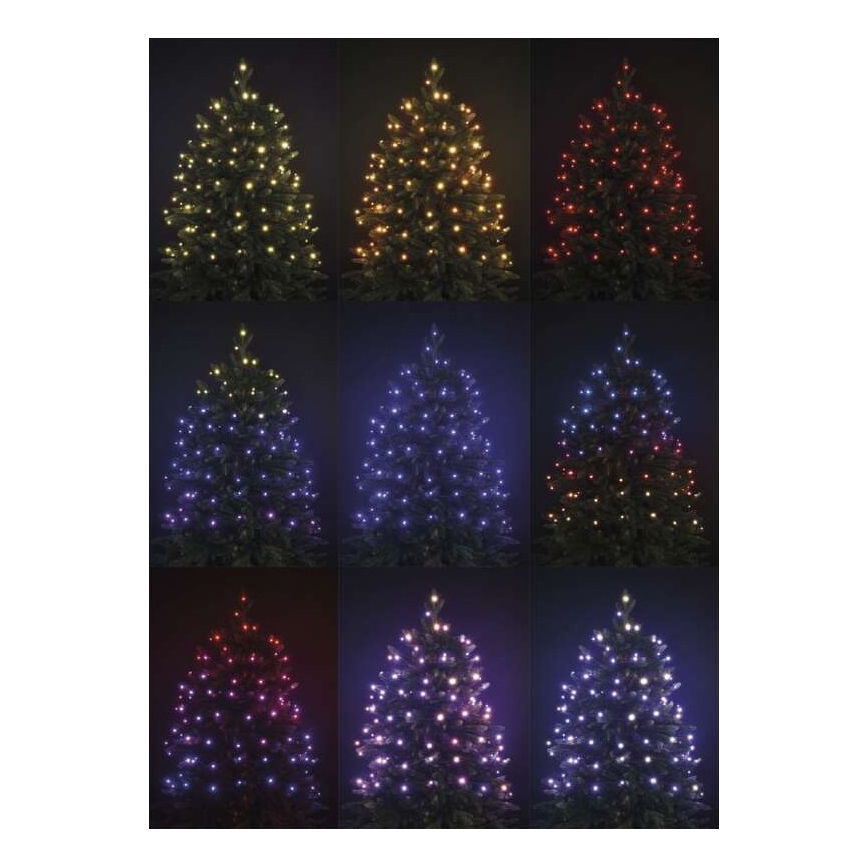 Cadena de Navidad LED RGB 160xLED/72 modos 19m IP44 + mando a distancia