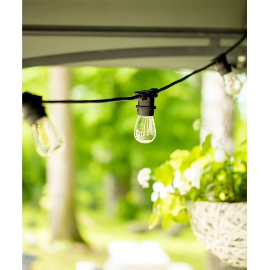 Cadena decorativa de exterior MIMOSA 20xE27/1,3W/230V IP44 10m