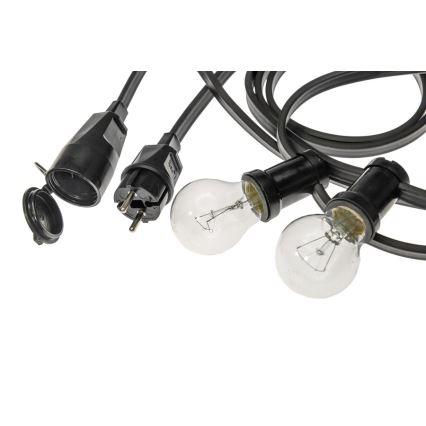 Cadena decorativa exterior GIRLANDA 6,5 m 5xE27/15W/230V IP44