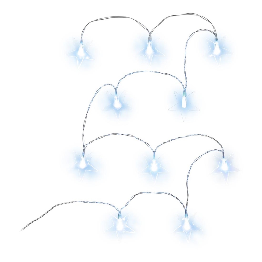 Cadena decorativa LED 10xLED/2xAA 1,8m blanco frío