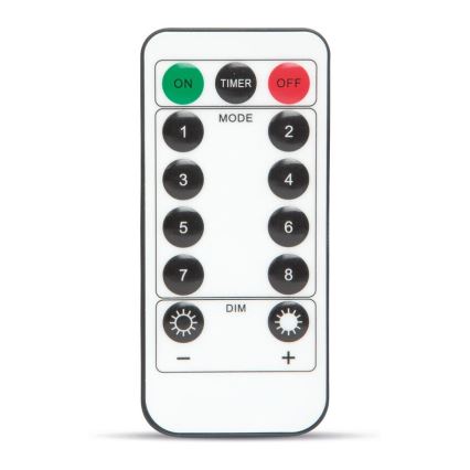 Cadena decorativa LED HALLOWEEN LED/5V/8 funciones telaraña + mando a distancia