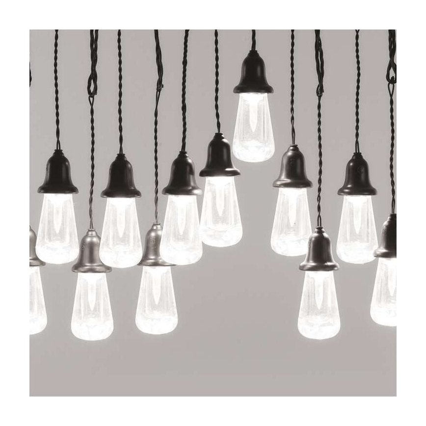 Cadena decorativa LED para exteriores 16xLED 8,6m IP44 blanco frío