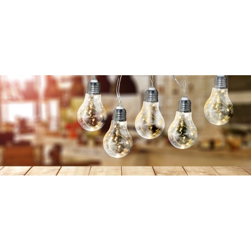 Cadena decorativa LED SMOLDER 2,1 m 10xLED/2xAA