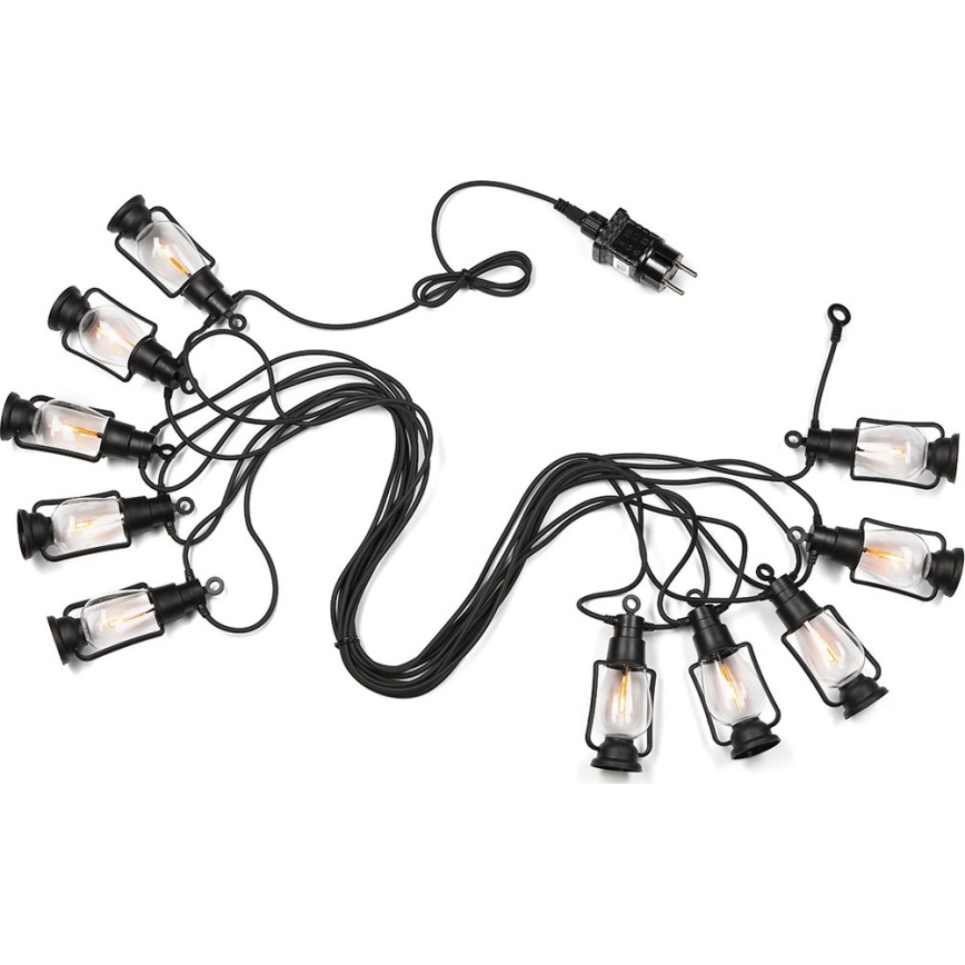 Cadena decorativa para exterior GARLAND 10xLED 10m IP44 blanco cálido
