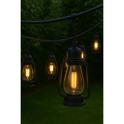 Cadena decorativa para exterior GARLAND 10xLED 10m IP44 blanco cálido