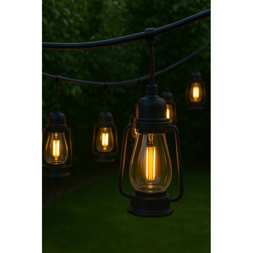 Cadena decorativa para exterior GARLAND 10xLED 10m IP44 blanco cálido