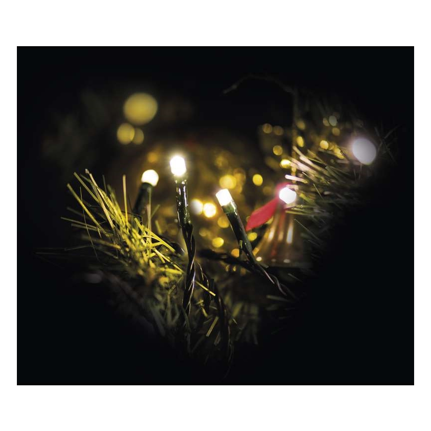Cadena LED de Navidad para exterior 80xLED/13m IP44 blanco cálido