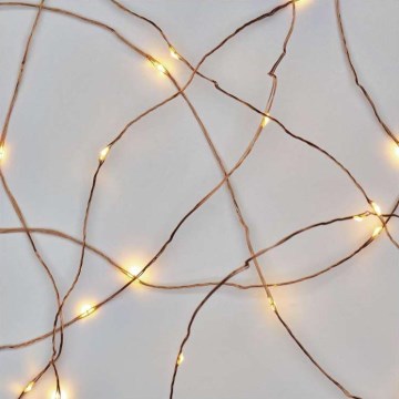Cadena LED de Navidad para exteriores 100xLED/15m IP44 blanco cálido