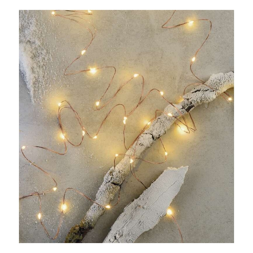 Cadena LED de Navidad para exteriores 100xLED/15m IP44 blanco cálido
