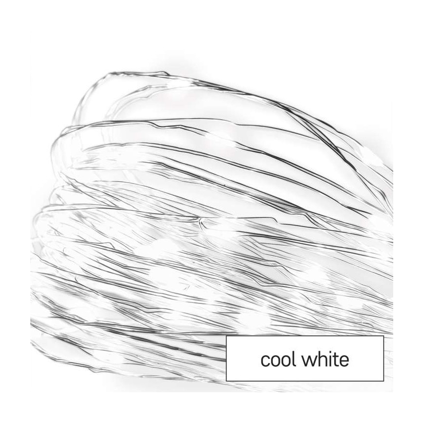 Cadena LED de Navidad para exteriores 100xLED/15m IP44 blanco frío