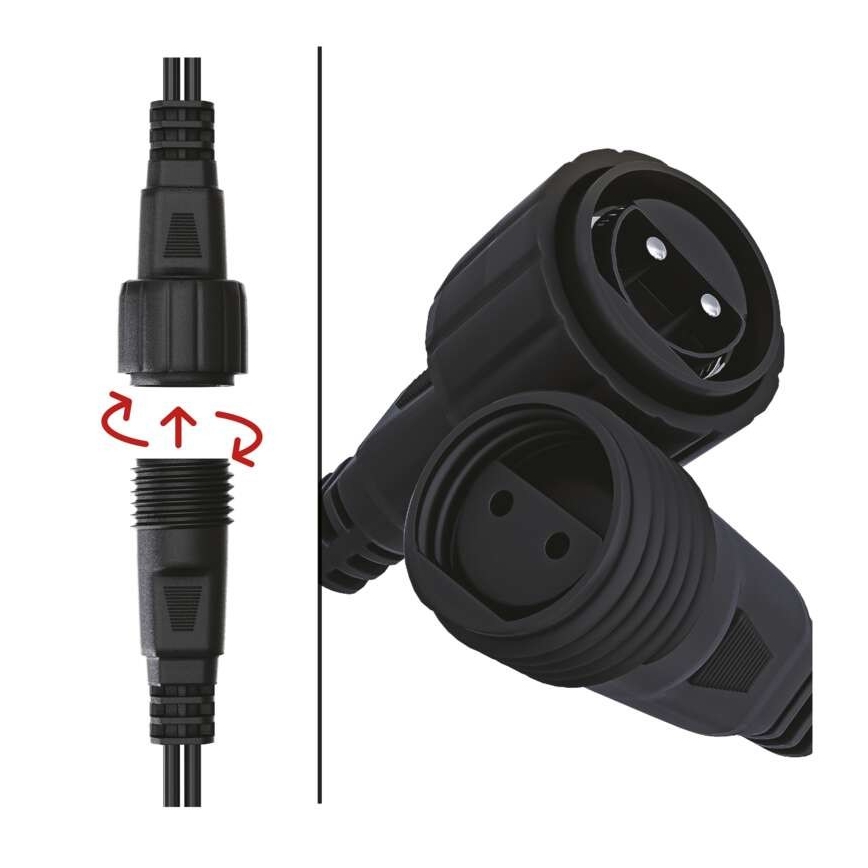 Cadena LED de Navidad para exteriores 100xLED/15m IP44 multicolor