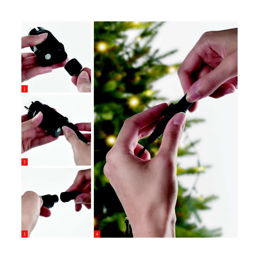 Cadena LED de Navidad para exteriores 100xLED/15m IP44 multicolor
