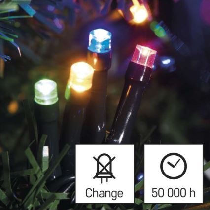 Cadena LED de Navidad para exteriores 120xLED/17m IP44 multicolor