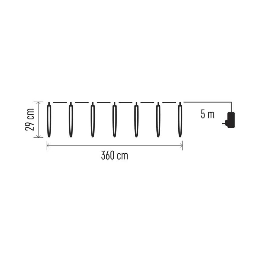 Cadena LED de Navidad para exteriores 140xLED/8,6m IP44