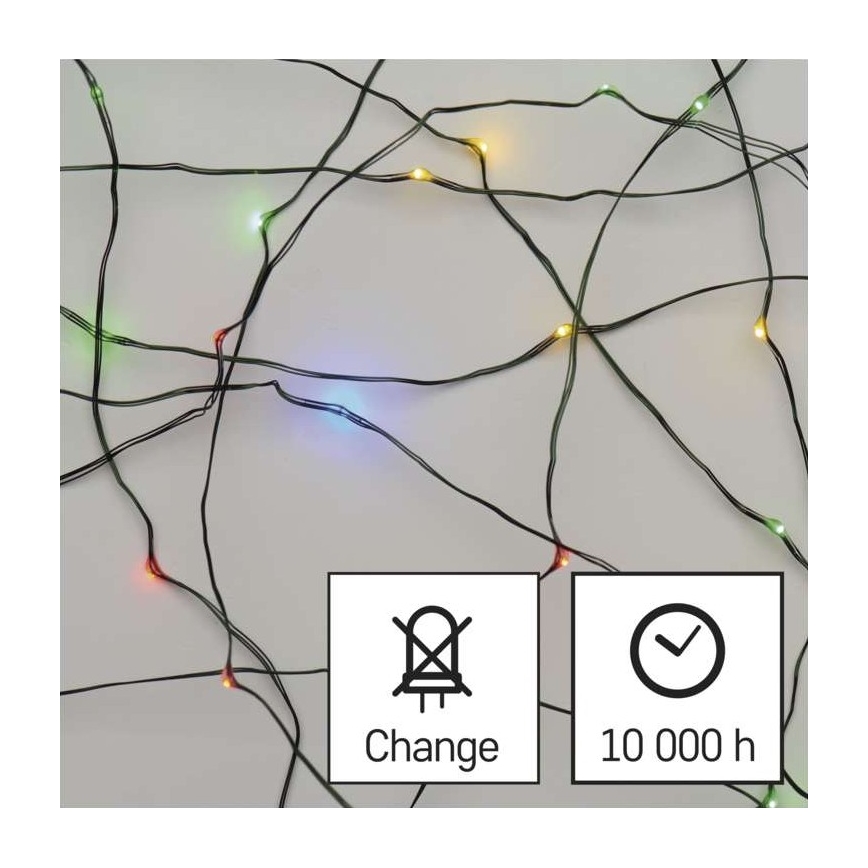 Cadena LED de Navidad para exteriores 150xLED/20m IP44 multicolor