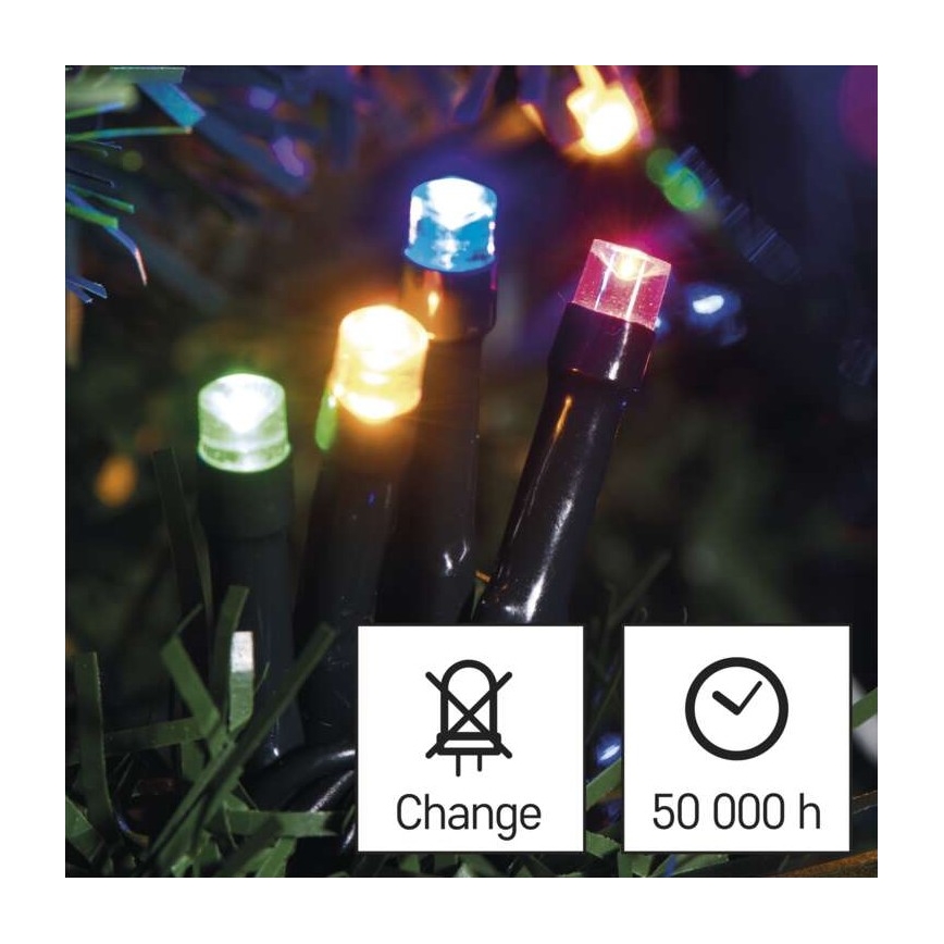 Cadena LED de Navidad para exteriores 180xLED/23m IP44 multicolor