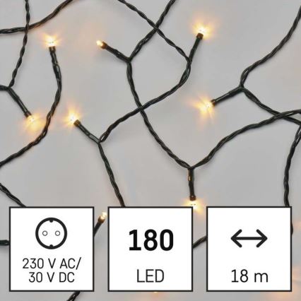 Cadena LED de Navidad para exteriores 180xLED/23m IP44 vintage