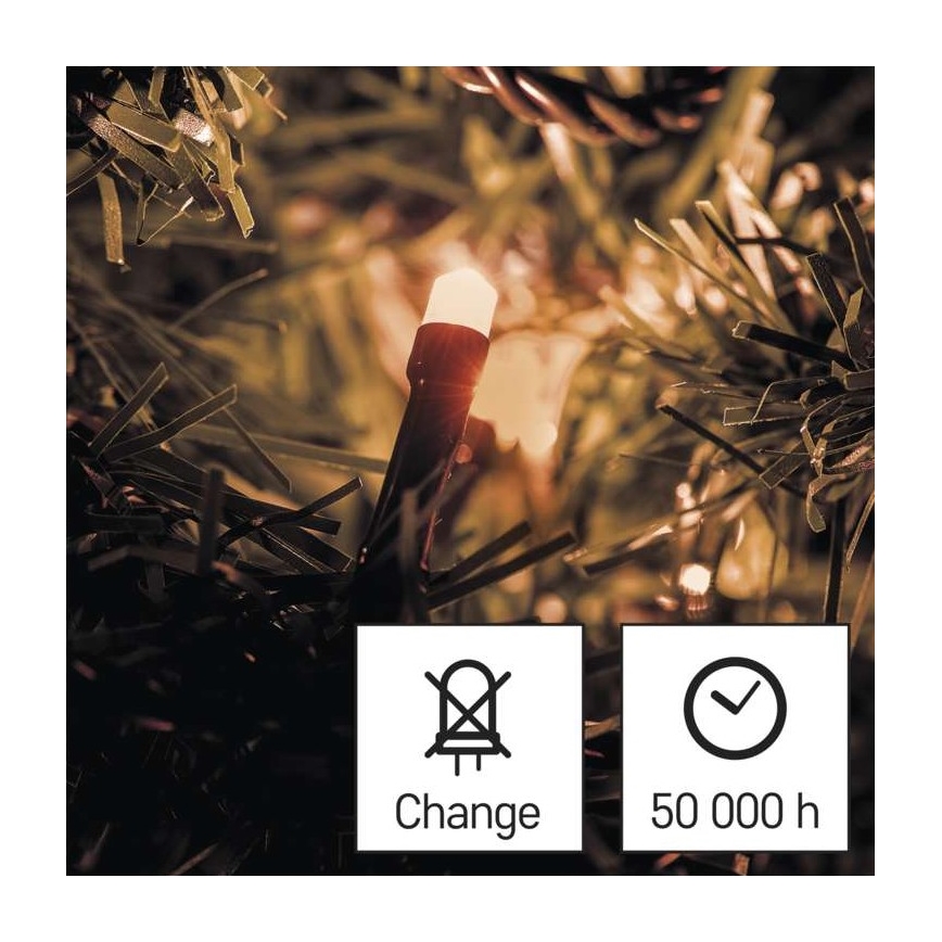 Cadena LED de Navidad para exteriores 180xLED/23m IP44 vintage