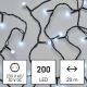Cadena LED de Navidad para exteriores 200xLED/25m IP44 blanco frío