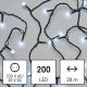 Cadena LED de Navidad para exteriores 200xLED/8 modos 25m IP44 blanco frío