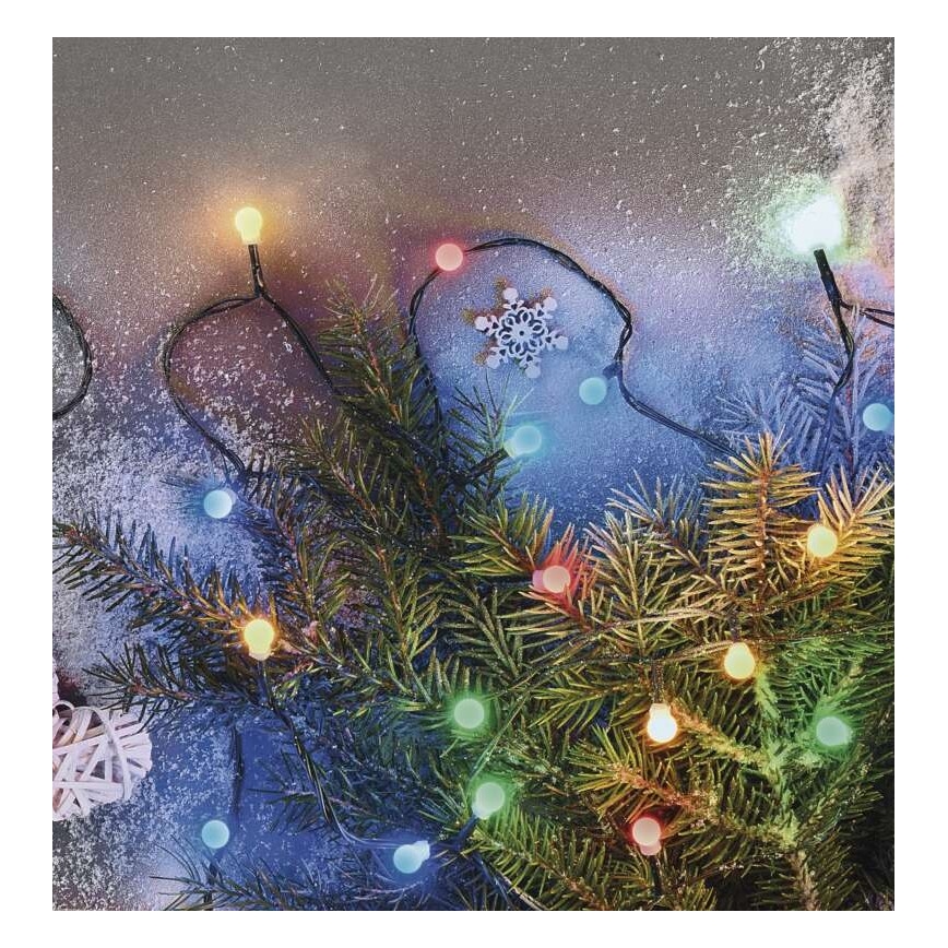 Cadena LED de Navidad para exteriores 200xLED/8 modos 25m IP44 multicolor