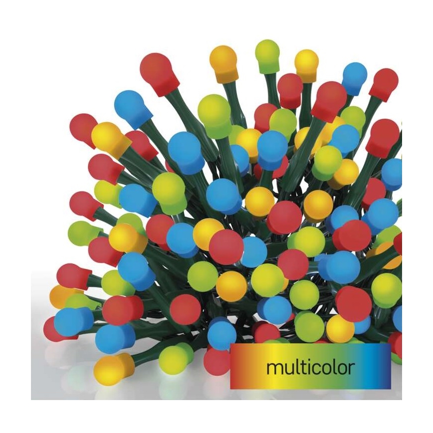 Cadena LED de Navidad para exteriores 200xLED/8 modos 25m IP44 multicolor