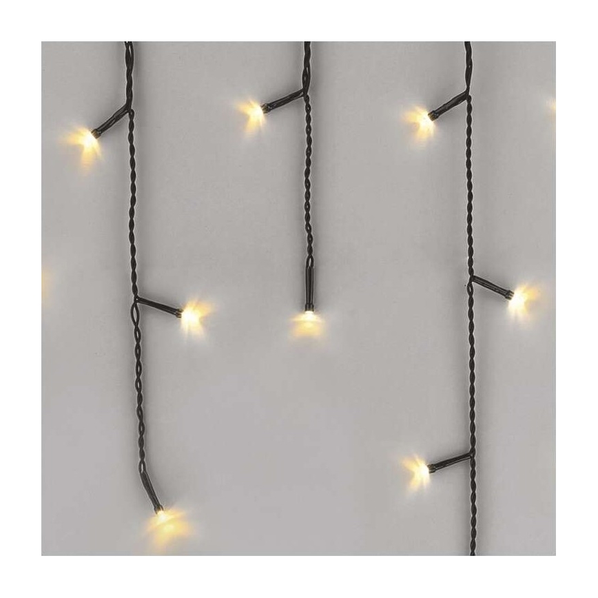 Cadena LED de Navidad para exteriores 200xLED/8 modos 8,6m IP44 blanco cálido