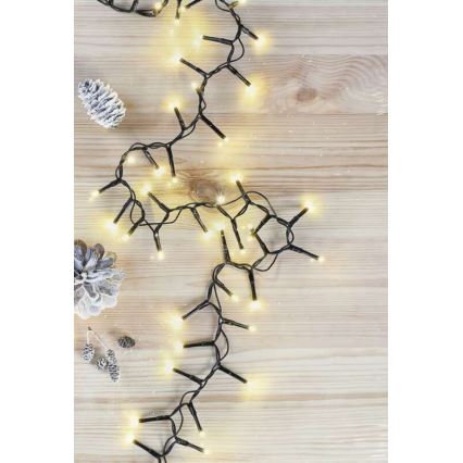 Cadena LED de Navidad para exteriores 300xLED/11m IP44 blanco cálido